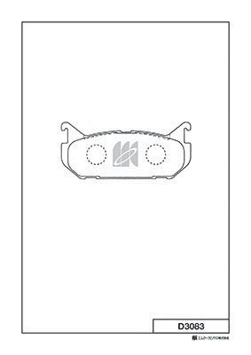 MK KASHIYAMA Комплект тормозных колодок, дисковый тормоз D3083